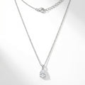 Silver Oval Pendant Necklace