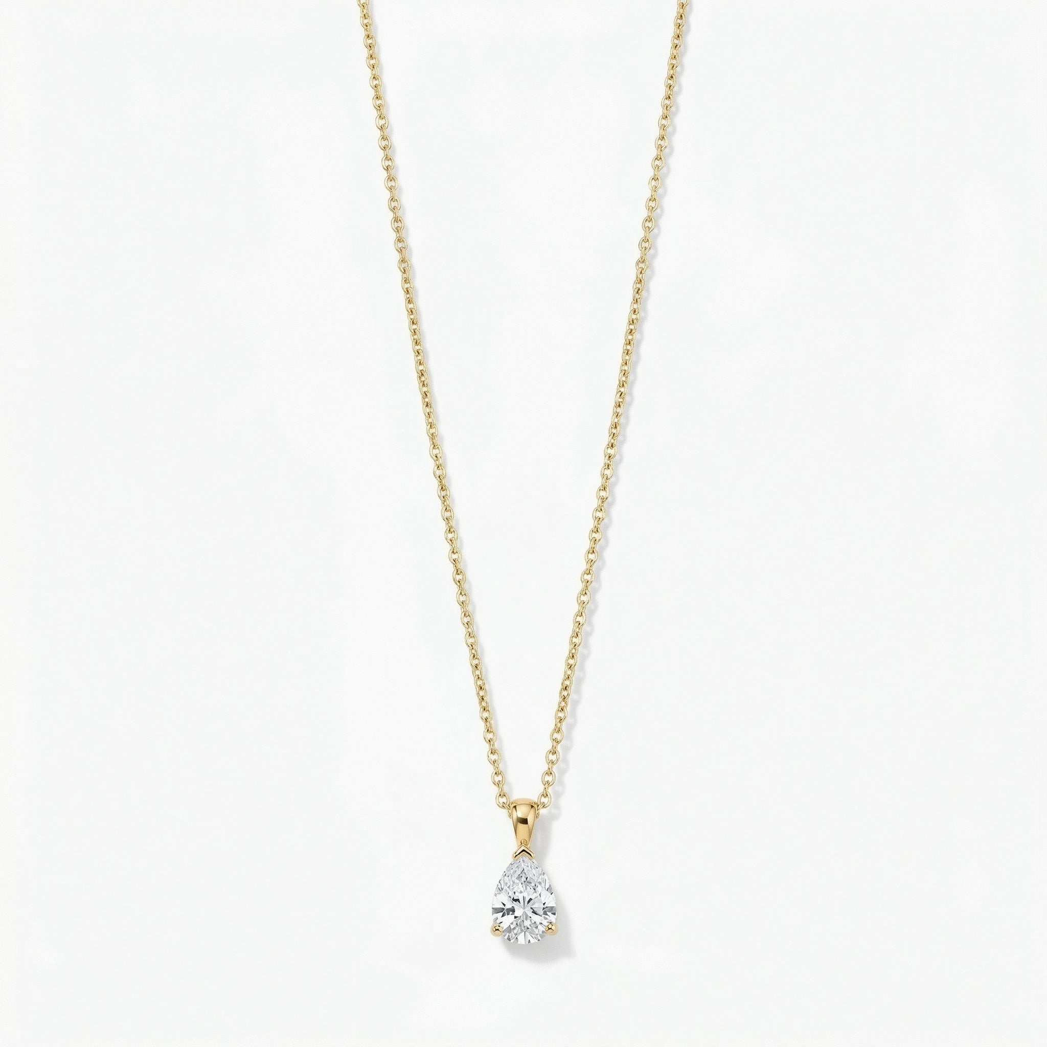 Gold Oval Pendant Necklace